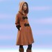 Russian doll - cashmere hood long coat (Y1029)