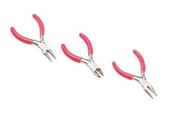 Set of 3 Mini Pliers for Jewelry Making on the Go and Other Hobbies