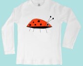 Longsleeve cotton screen printed bug T-shirt