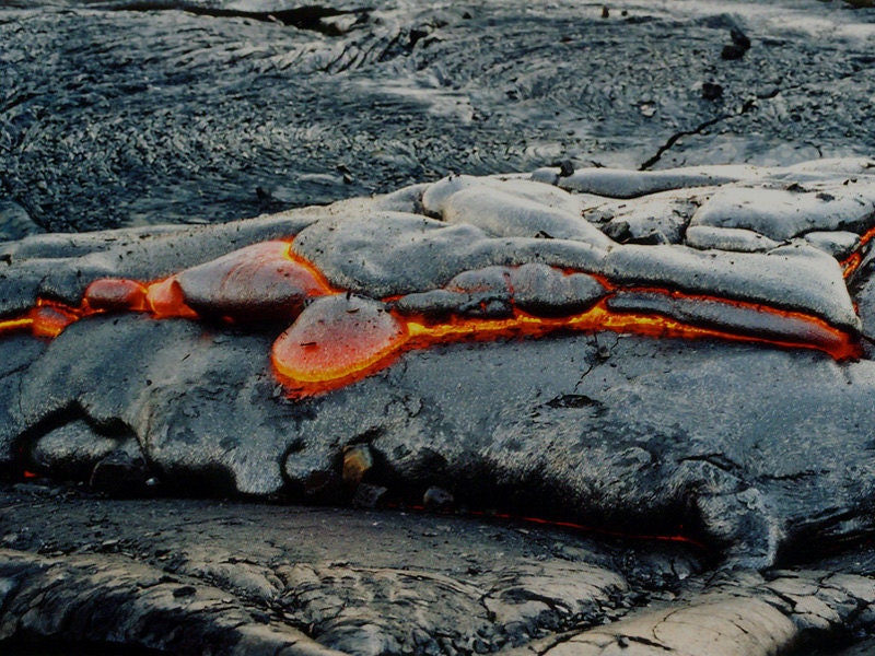 Lava Turtle - Kilauea Volcano Photography Big Island Hawaii - Nature Photography Fine Art - Hawaiian Landscape - Black Lava Red Fire