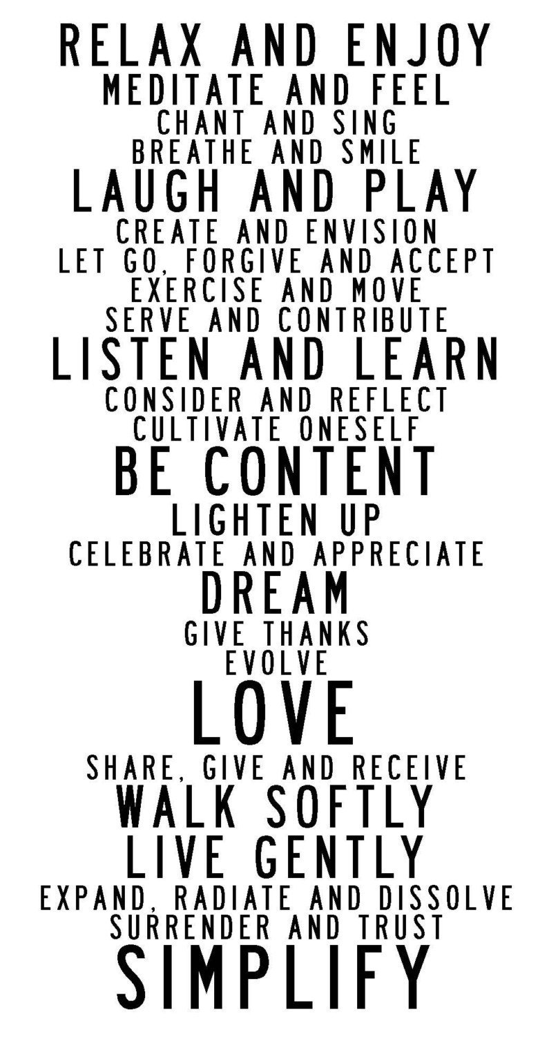Subway Zen Bus Roll Buddhism Spiritual Zen Art of Happiness Tao Word Art 10x20 PRINT