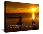 Inspirational photo or sunset Word Art over YOUR photo quotes typography picture canvas 12x16 inches