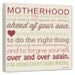 Motherhood Mother Daughter Quote gift for mom parents gift Wedding, Vows,12x12 canvas art