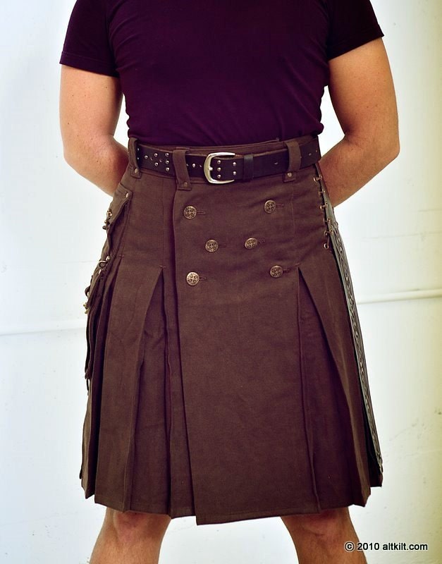 Brown Steampunk with Leather Accent Pleat