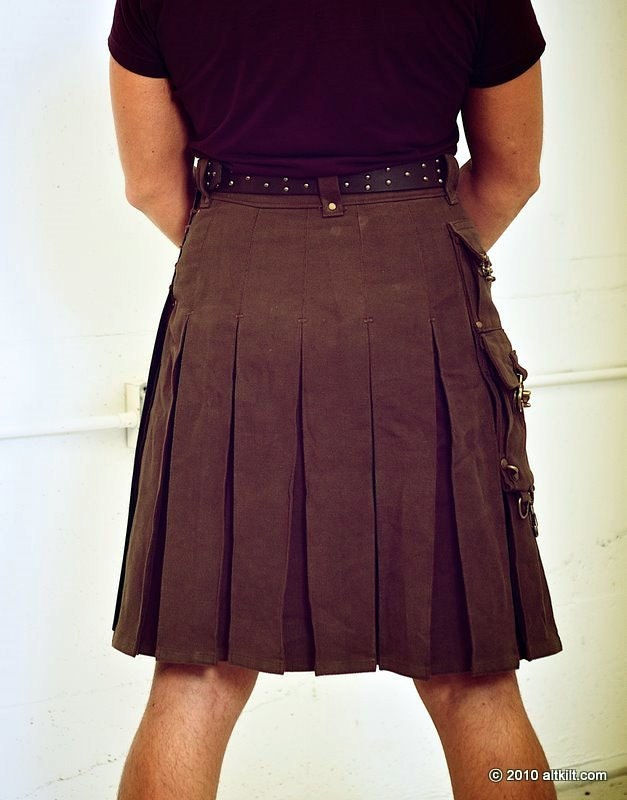 Brown Steampunk with Leather Accent Pleat