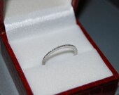 Diamond wedding band 14k White Gold