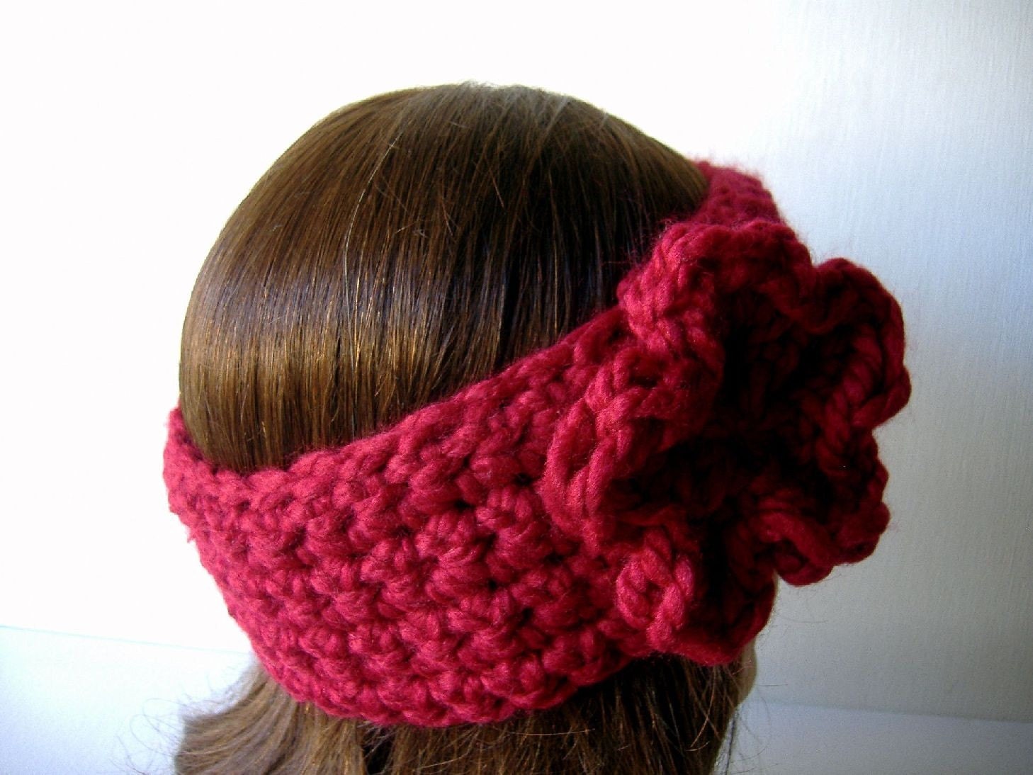 Ear Warmer Headband Neckwarmer Cowl Red
