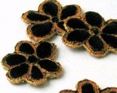 Velvet flowers embellishment halloween