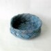 Denim basket recycled blue jeans fabric rustic