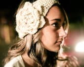 cream flapper headband