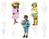 Vintage Children Digital Collage Sheet 1