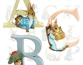 Beatrix Potter Alphabet  (2) Digital Collage Sheets