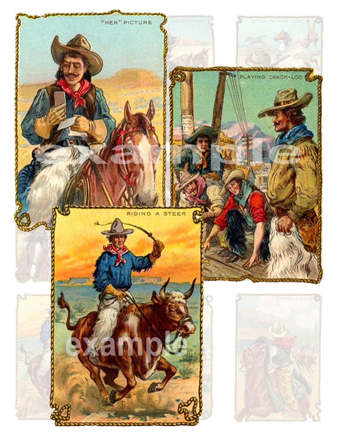 Vintage Cowboy Art