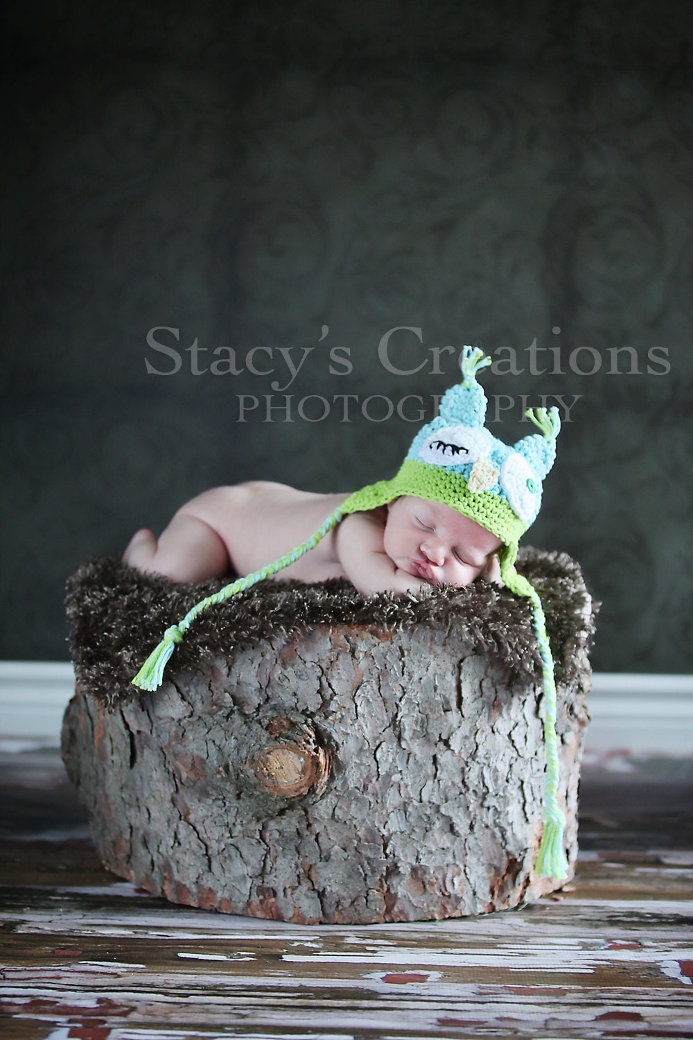 Crochet Baby Hat, Boy Owl Hat, Baby Boy Hat, Crochet Owl Hat, Newborn Owl Hat, Infant Owl Hat, Baby Animal Hat, Blue, Green, Winking Owl