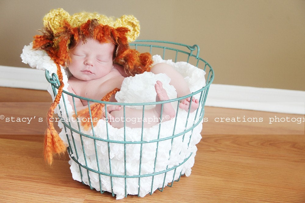 Crochet Baby Hat, Newborn Lion Hat, Boy Infant Hat, Girl Baby Animal Hat, Crochet Lion Hat, Baby Photo Prop, Yellow