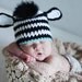 Baby Zebra Hat, Crochet Baby Hat, Boy Zebra Hat, Newborn Zebra Hat, Infant Animal Hat, Baby Beanie, Photo Prop, Black Blue