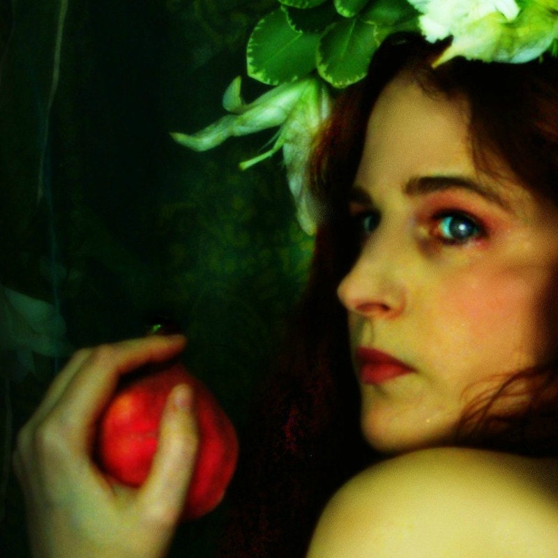 Prosperine, 11x14 inches Photographic Portrait of a Woman, Pre-Raphaelite with Pomegranate
