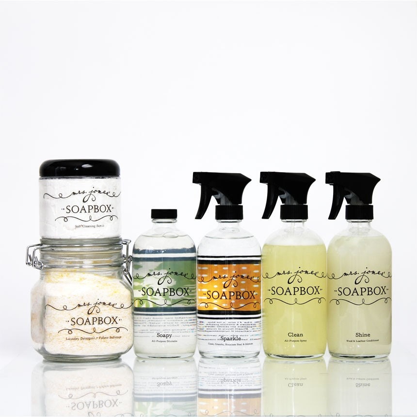 Eco-Friendly Household Cleaning Kit and Laundry Soap Jar