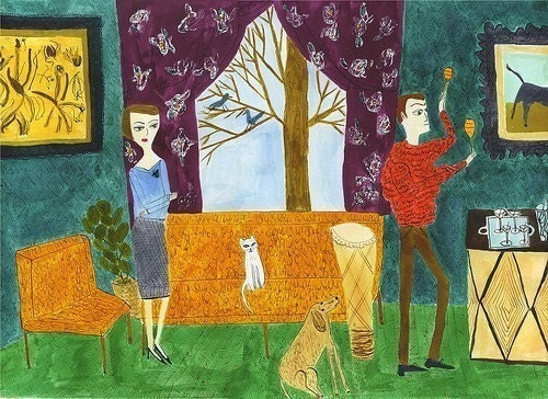 Brad and Donna. Limited edition 8.5 x 11 print