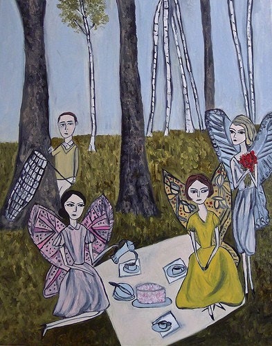 Nabokov's Dream. Limited edition print of an original oil painting by Vivienne Strauss.