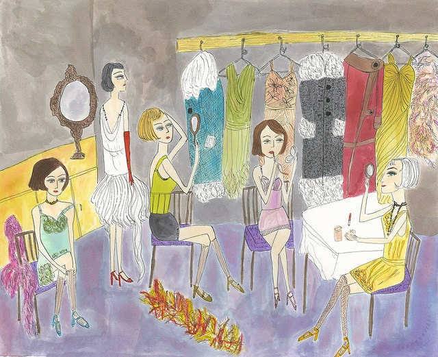 Backstage.  Limited edition print by Vivienne Strauss.