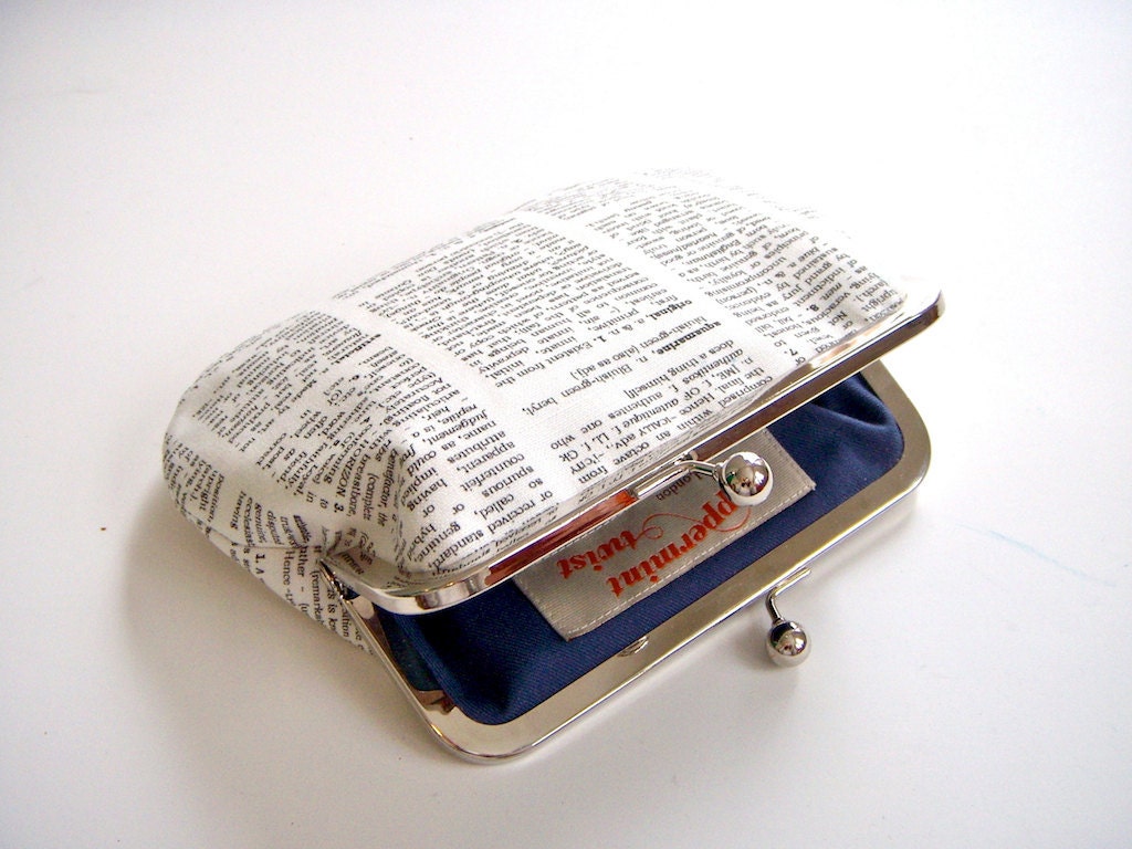 Bookish dictionary clutch pouch