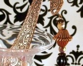 Copper Bookmark with Vintage Copper Bead