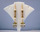 Gypsy Style Trendy  Dramatic Dangling Pearl Earrings