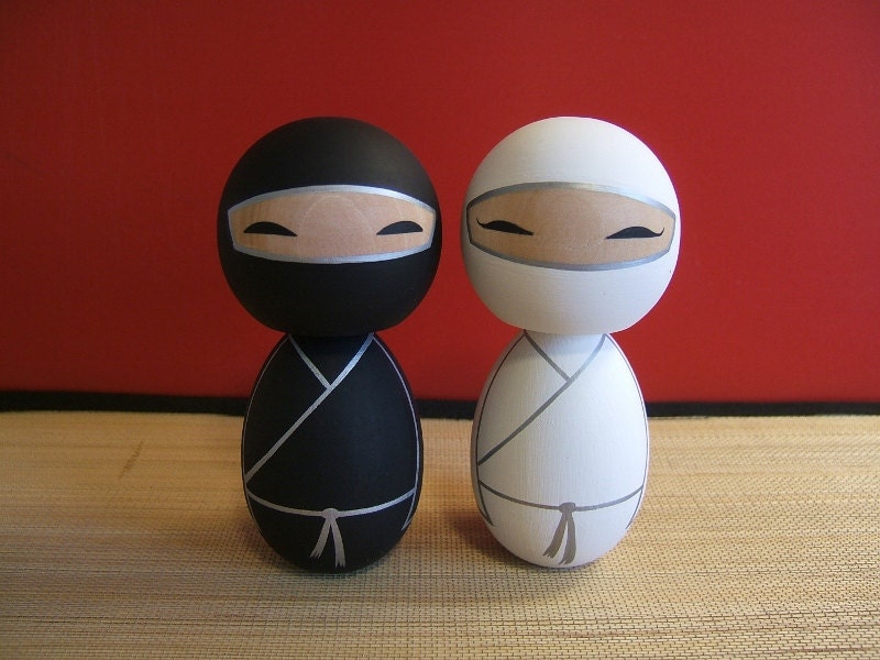Wedding Ninjas Kokeshi doll set