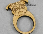 Pug Dog Ring