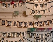 Create your own Personalized banner pdf collage sheets - party easter wedding Garland holidays primitive birthday wedding paper