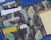 Full Size 7 Pocket Fabric Portfolio 8.5 x 11 Note Pad Cover