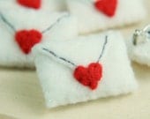 Felt Love Letter Embroidered Brooch Scarf Pin