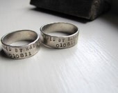 One 14k White Gold Duck Band Ring