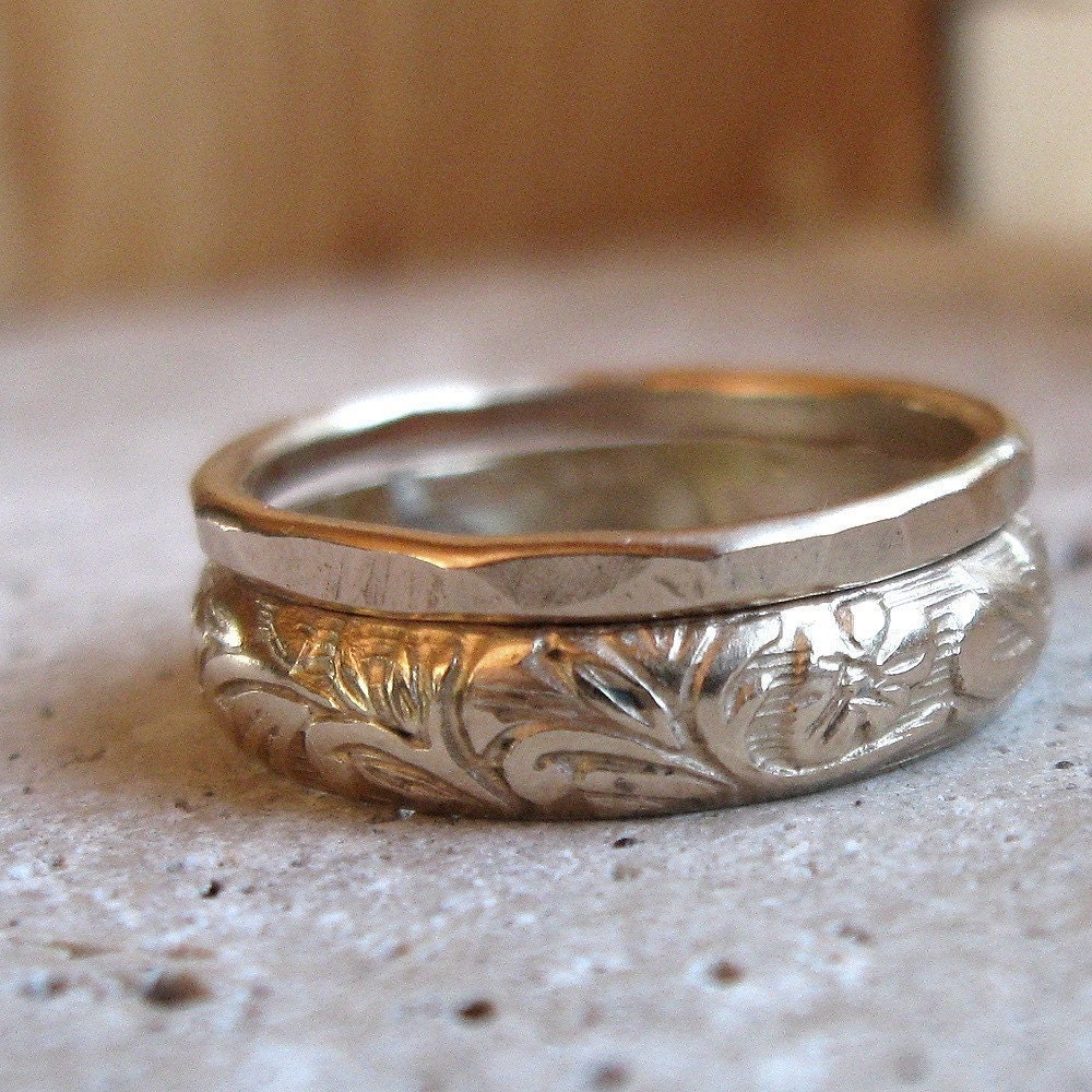 Stacking Rings Handmade Earthy Gold-Fill for Weddings