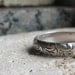 Rustic sterling renaissance wedding band