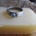 Rustic personalized sterling birthstone ring