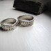 14k White Gold Duck Band Ring Set