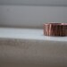 Copper Wood Grain Tree Bark Mens Band Ring Faux Bois - recycled metal