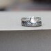 Rose Cut White Topaz Dark Sterling Stacking Rings Engagement Ring Gemstone Ring