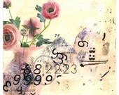 The Math Teacher is In Love mixed media collage PRINT