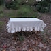 Ruffled Tablecloth Handmade Wedding Table Settings French Country Farmhouse Dining Entertaining Tabletop Cottage Chic Shabby Custon Order