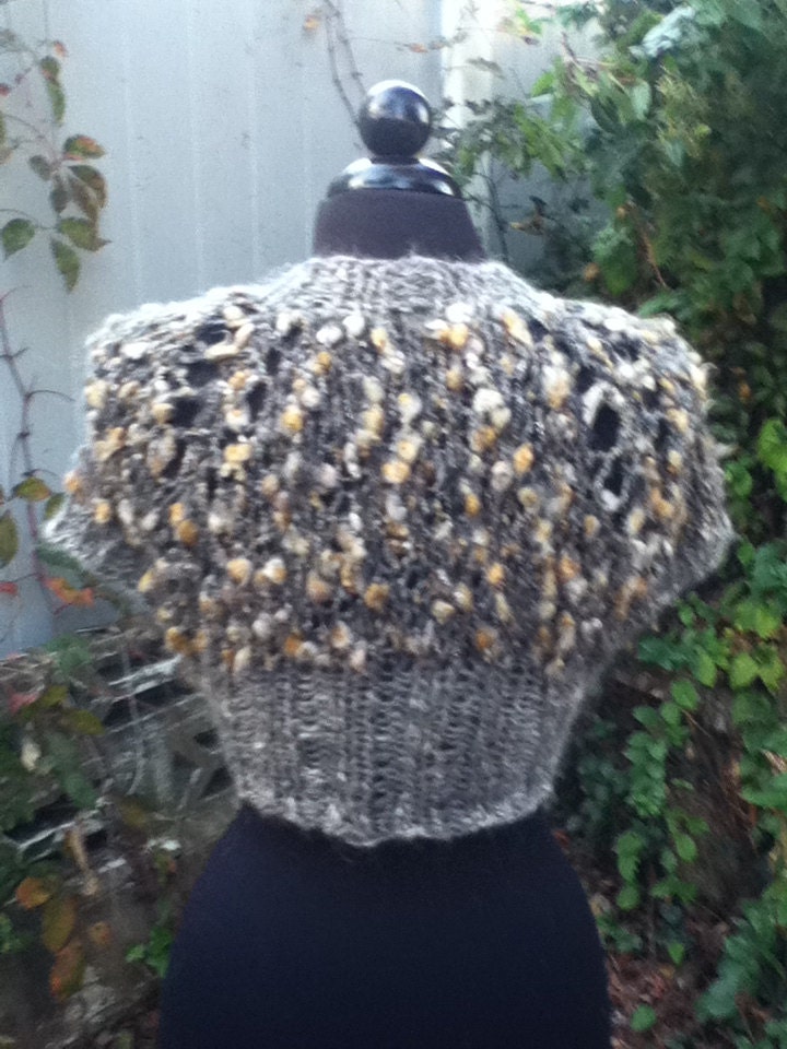 Bolero Vest Caramel - PDF Knitting Pattern for handspun yarn - US 17 (12.75 mm)