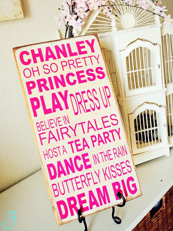 Personalized Girl Subway Art Sign