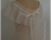 Crystal Dream Vanity Fair Pleated Sheer Gown  50s Vintage