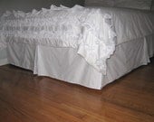 COTTON QUEEN Bedskirt with Kick Pleat on each side