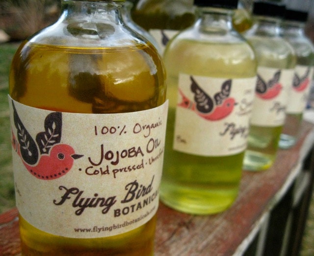 DIY 8oz organic jojoba oil, cold pressed, unrefined, perfect for infusing herbs and skin care