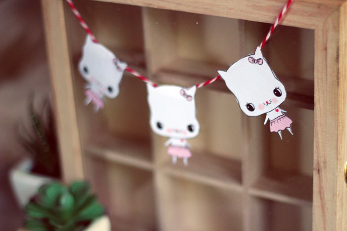 NEW Cute Garland - Bunnies, Bears, Kittens - PRINTABLE