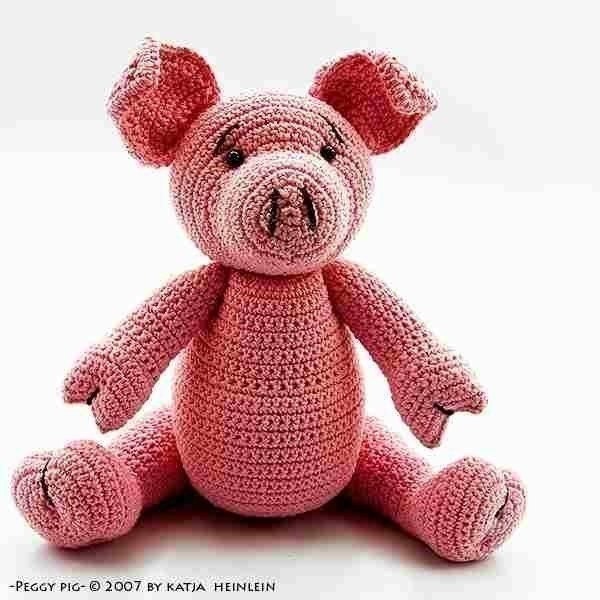 Peggy Pig crochet pattern, PDF tutorial
