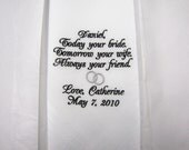Bride to Groom Personalized Wedding Handkerchief